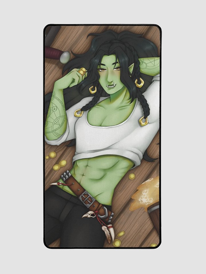 Glasha the Greenfire Pinup Desk Mat product image (2)