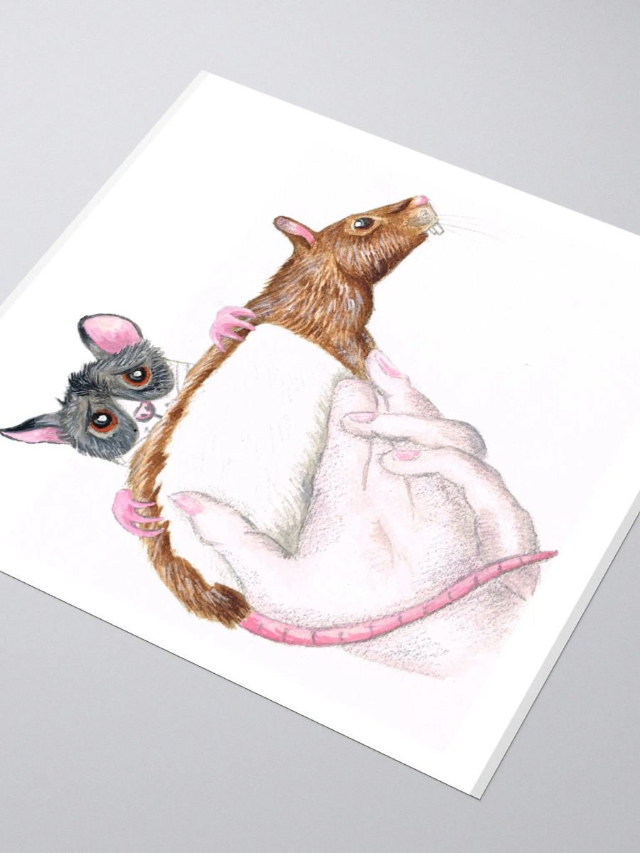 Cyrus rat hiding behind Torben rat sticker product image (7)