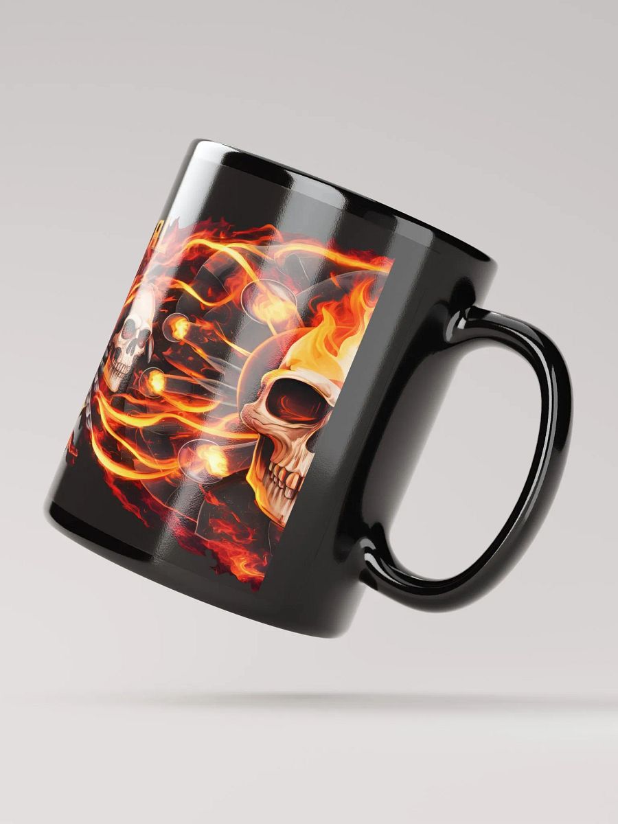 Flaming Skulls Black Mug product image (3)