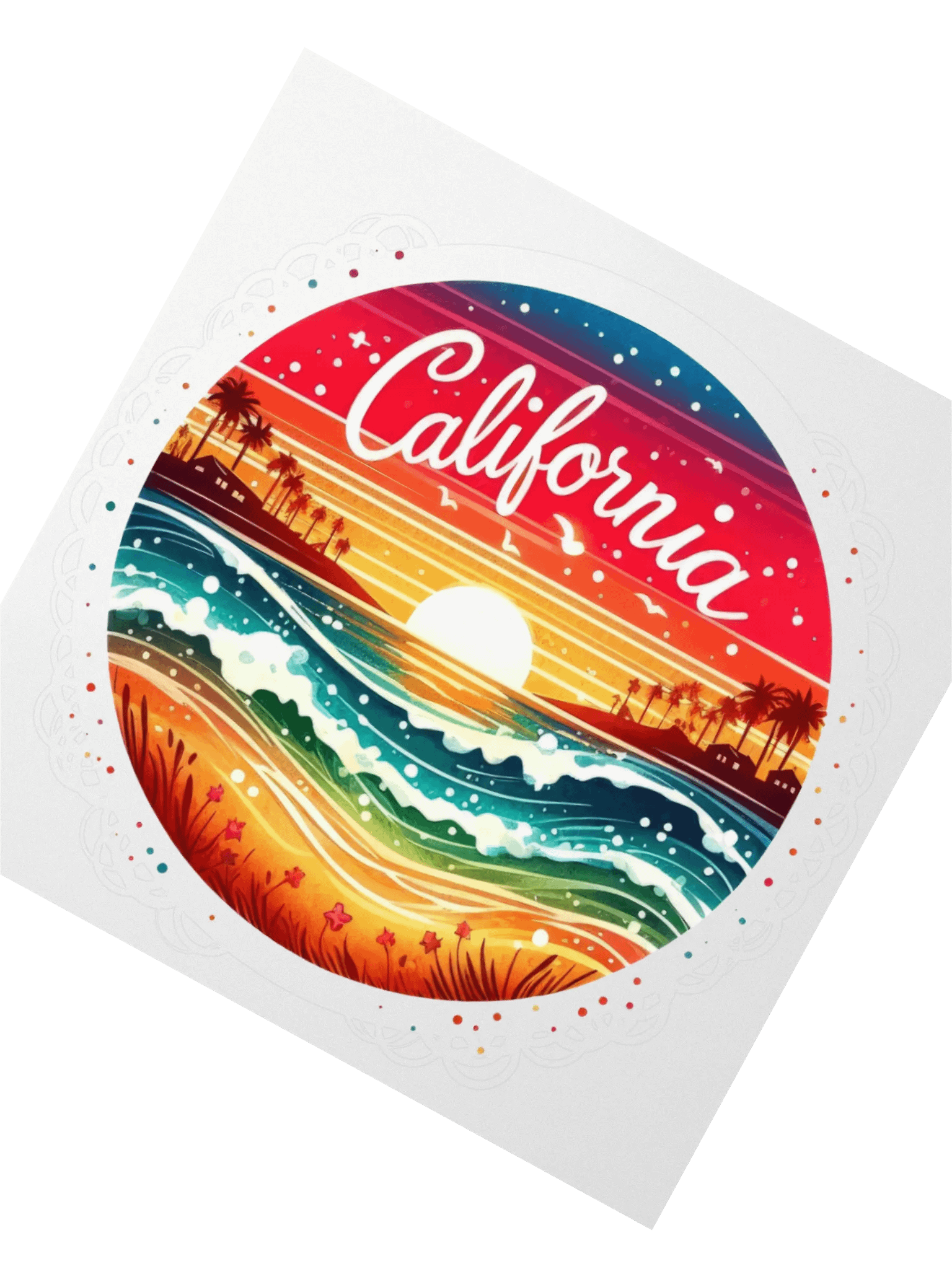 California Dreamin' Sunset Stickers product image (4)