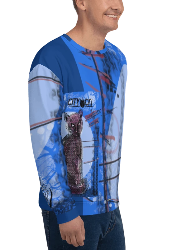 City CatPaint9 Unisex Art Sweatshirt product image (4)