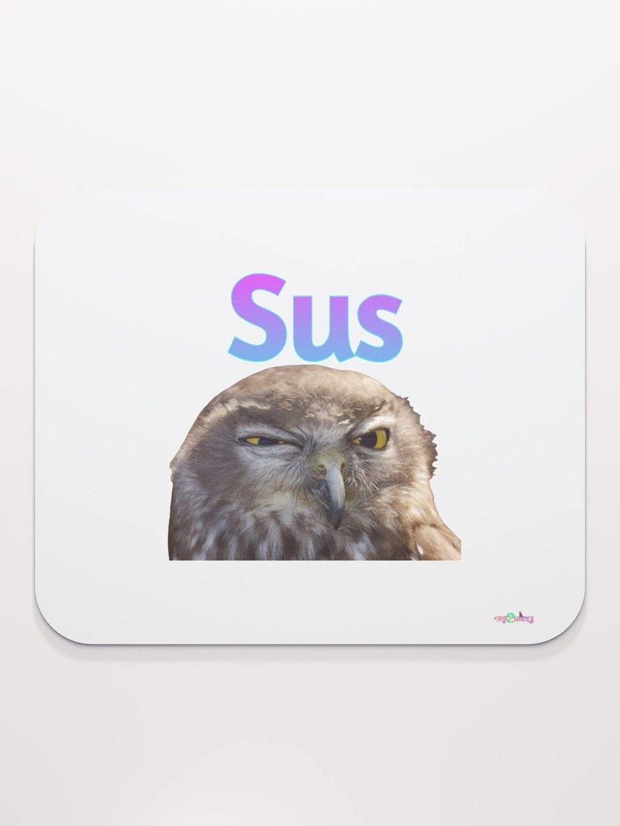 Sus Owl Classic Mouse Pad (White) product image (1)
