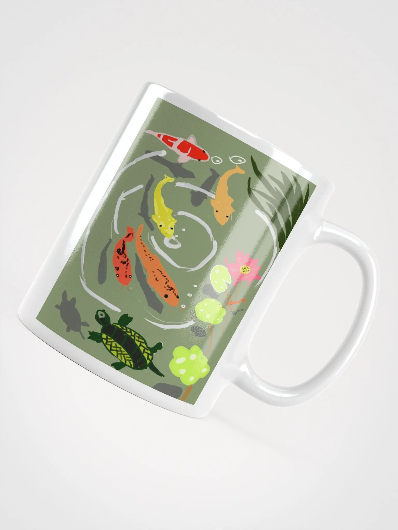 White Glossy Mug: fish product image (12)