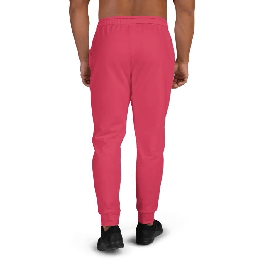 Plain Muted Red Light Summer Recycled Polyester Premium Men's Joggers by Treasure Pie product image (4)