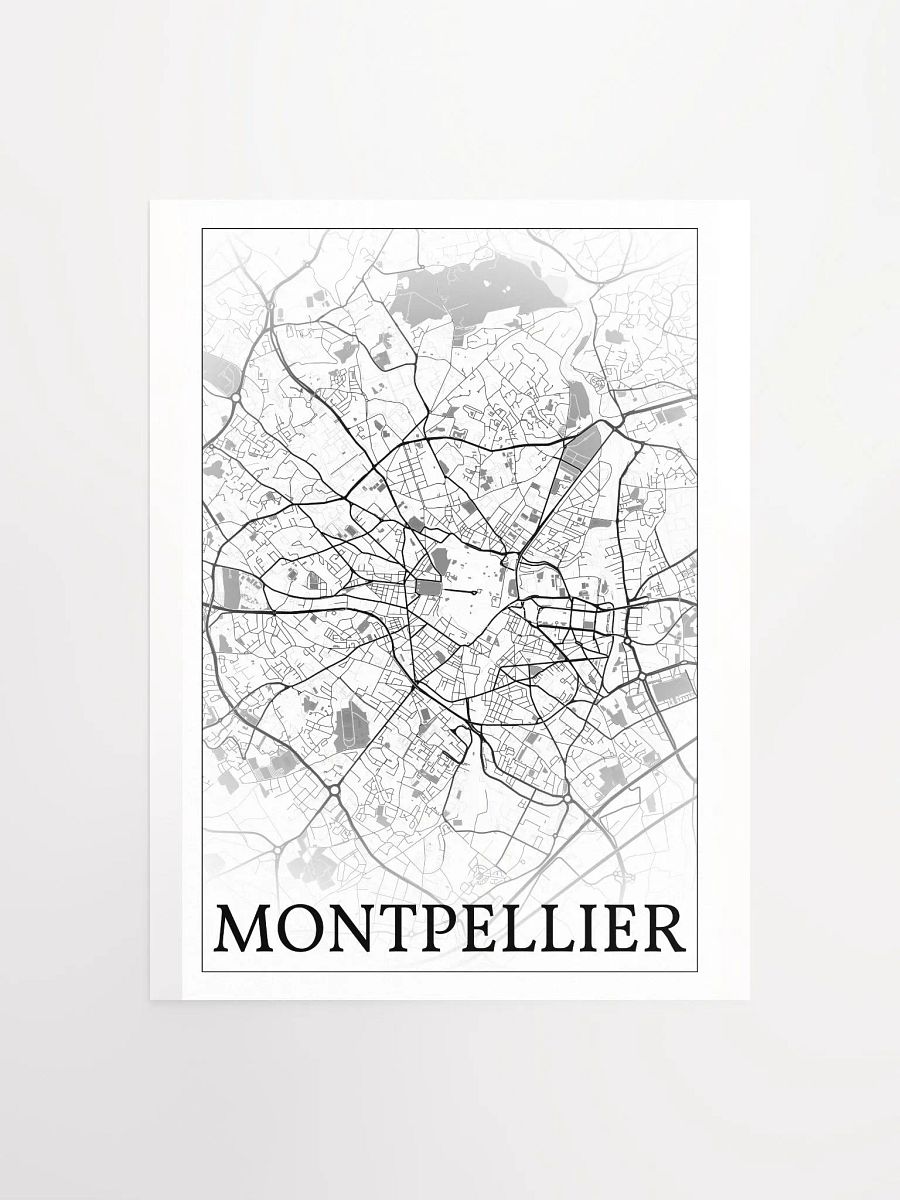 Montpellier, France, city map print product image (1)