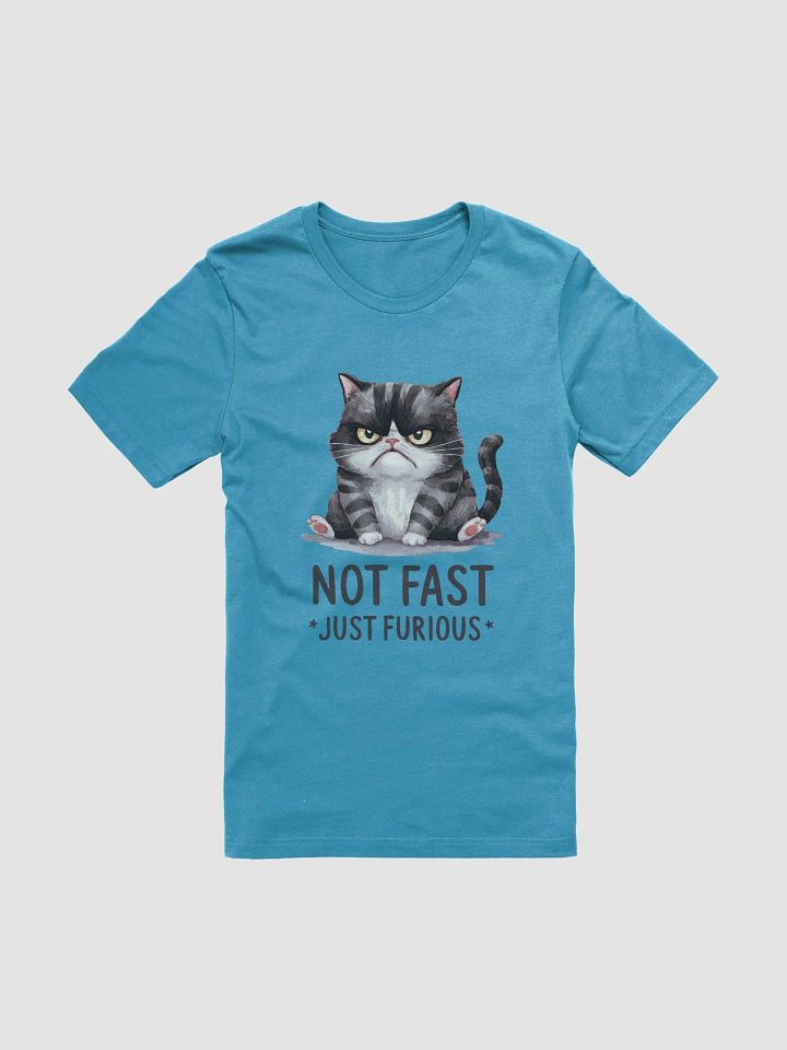 Not Fast, Just Furious Cat T-Shirt – Grumpy Cat Humor Design product image (1)