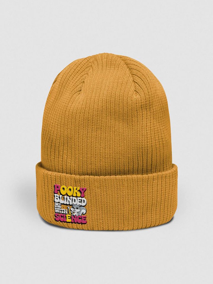 Organic Cotton Embroidered Beanie: Pooky Blinded me with science product image (2)