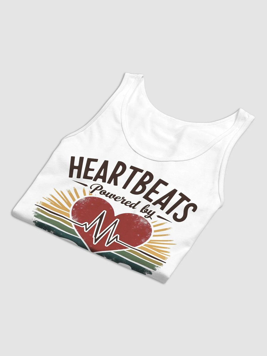 stethoscope heart shape, ekg Heartbeats Powered by Dad Jersey Tank product image (9)