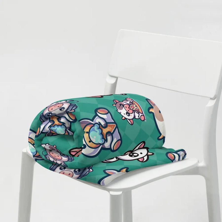 Kawaii Cows Funny Blanket for Cow Lovers product image (8)