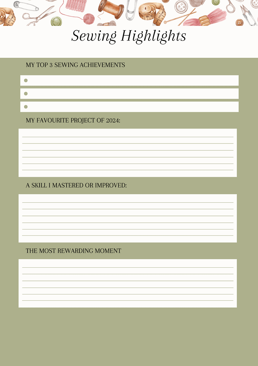 Sewing Year Planner 2025: Your Ultimate Digital Sewing Companion product image (3)