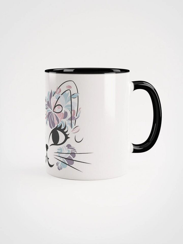 Cat Face Made Of Flowers Mug product image (1)