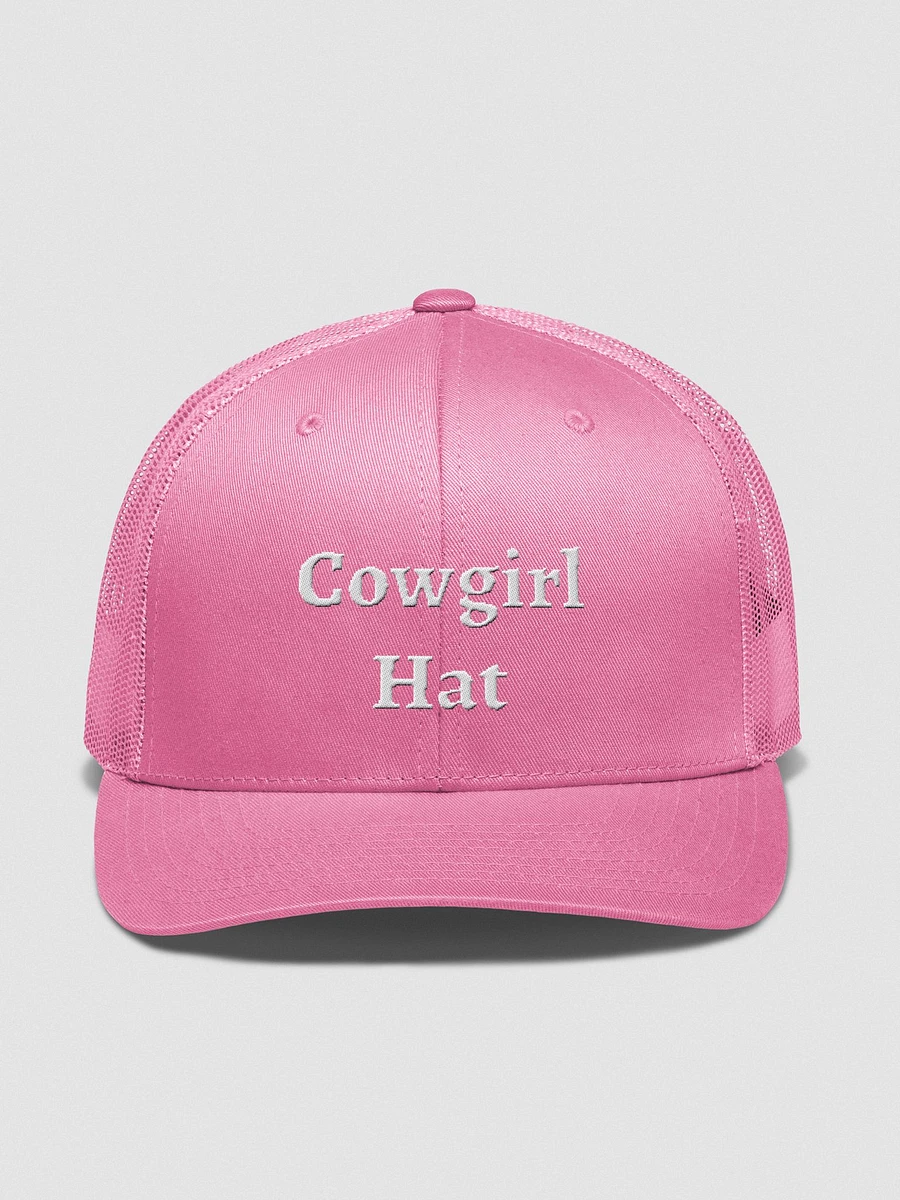 Cowgirl Hat - Embroidered Trucker Hat (Pink) product image (1)