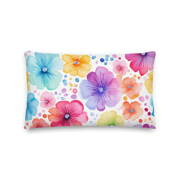 "Watercolor Flowers" Premium Pillow product image (5)