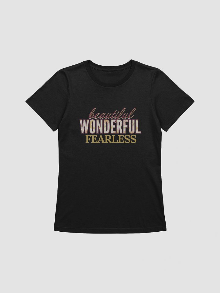 Beautiful Wonderful Fearless Tee – Celestial Floral Empowerment Shirt for Women product image (1)