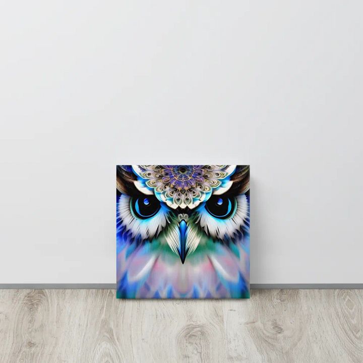 Fantasy Fractal Owl Art - v14 product image (2)
