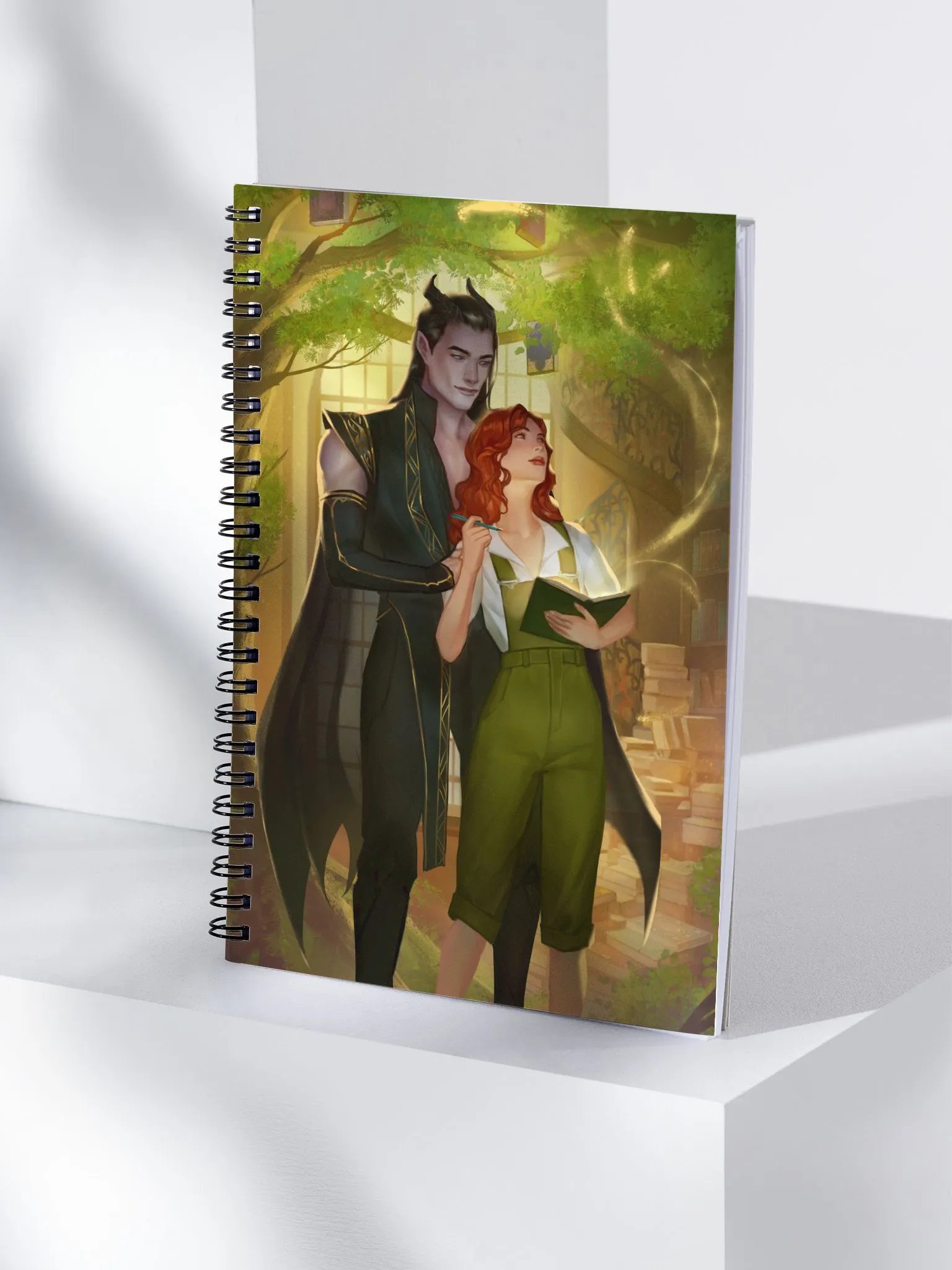 Enchanted Library Tree Spiral Notebook product image (4)