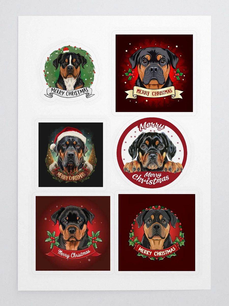 Rottweiler Christmas Sticker Collection product image (3)