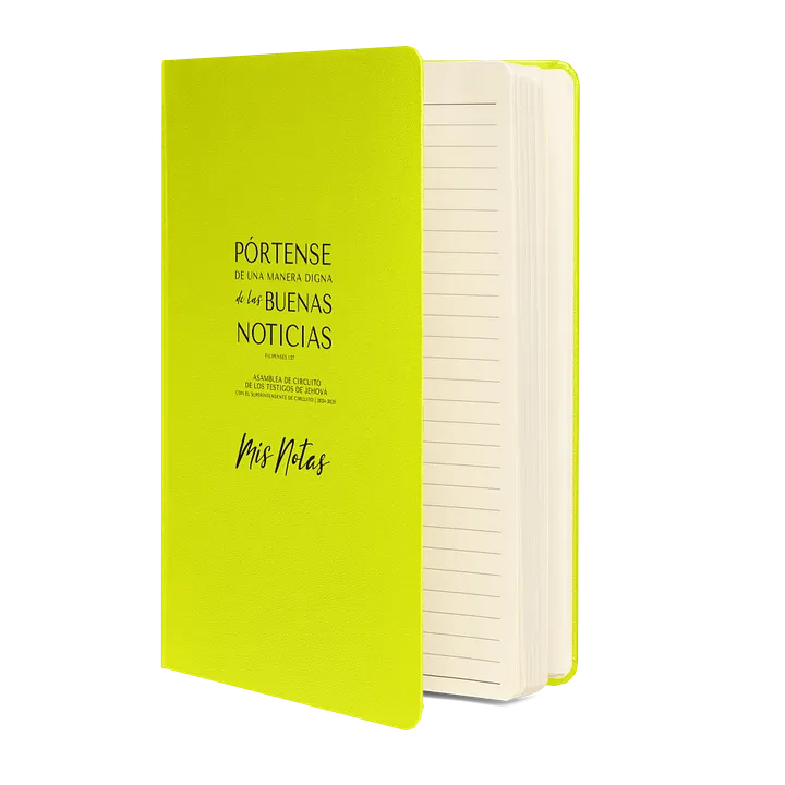 'Pórtense de una manera digna de las buenas noticias' Hardcover Notebook product image (2)