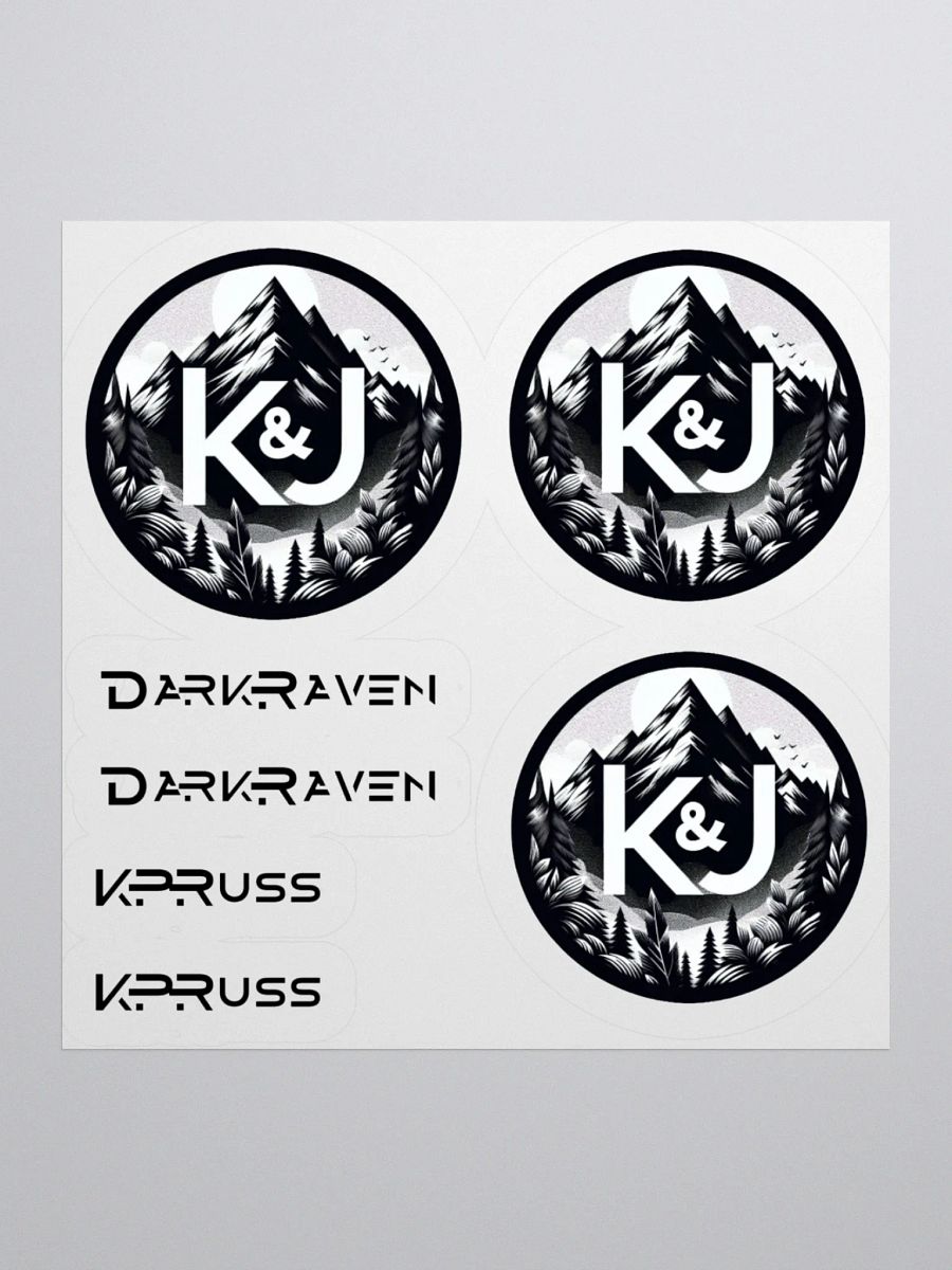 Monochromatic Mountain Kiss Cut Stickers Set product image (1)