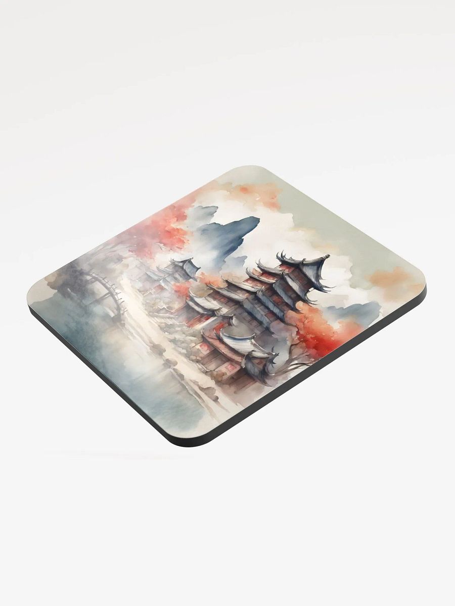Serene Oriental Village Watercolour Coaster product image (3)