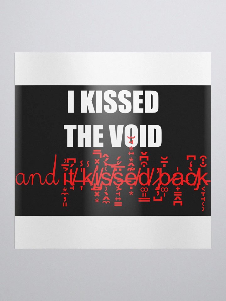 I kissed the void bubble free stickers product image (2)