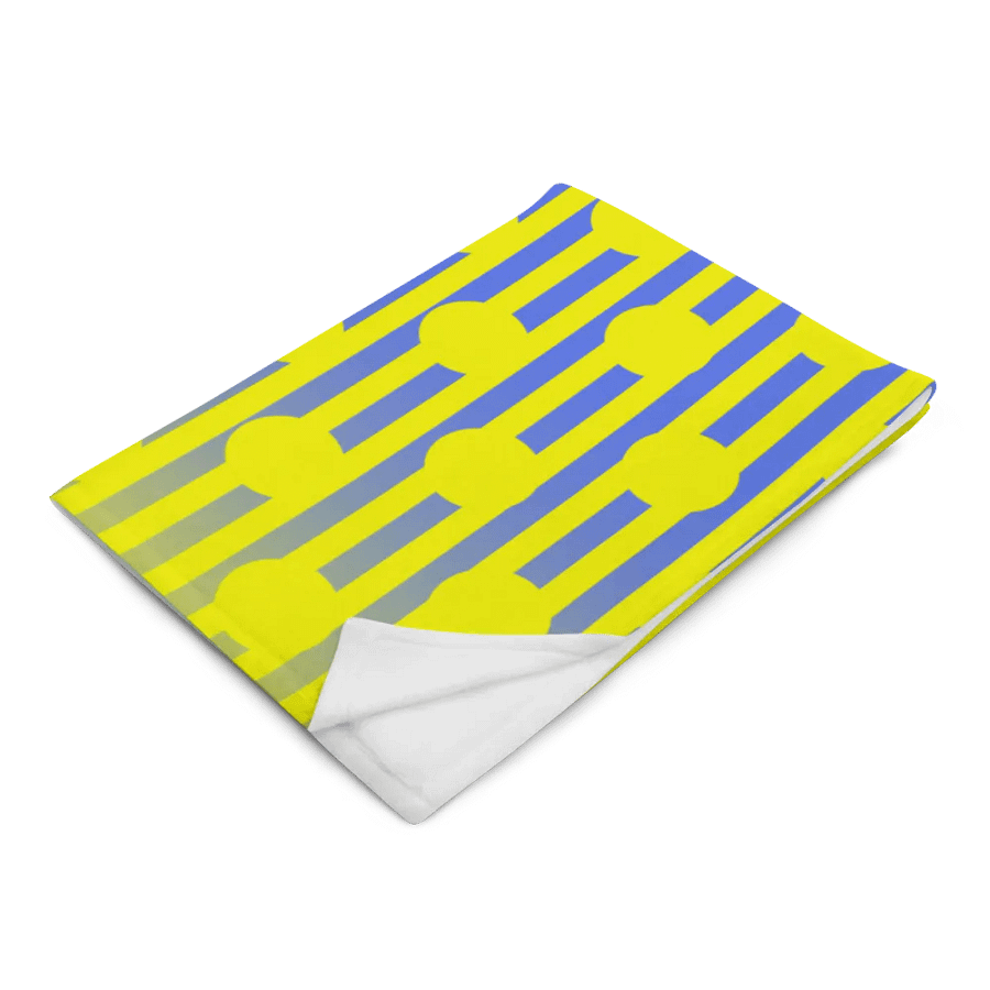 Yellow Polkadots and Stripes Throw Blanket product image (14)