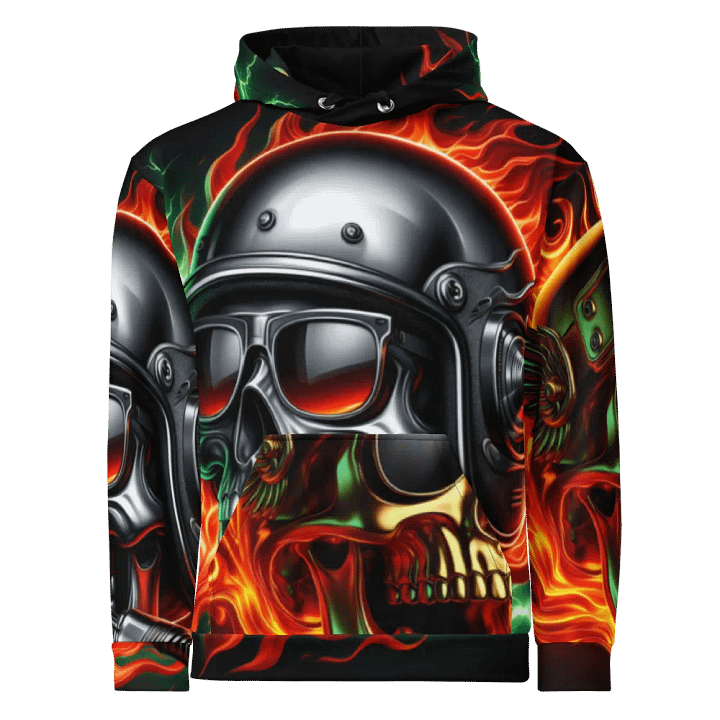 Flaming Skull - Unisex Skull Hoodie #50 product image (1)