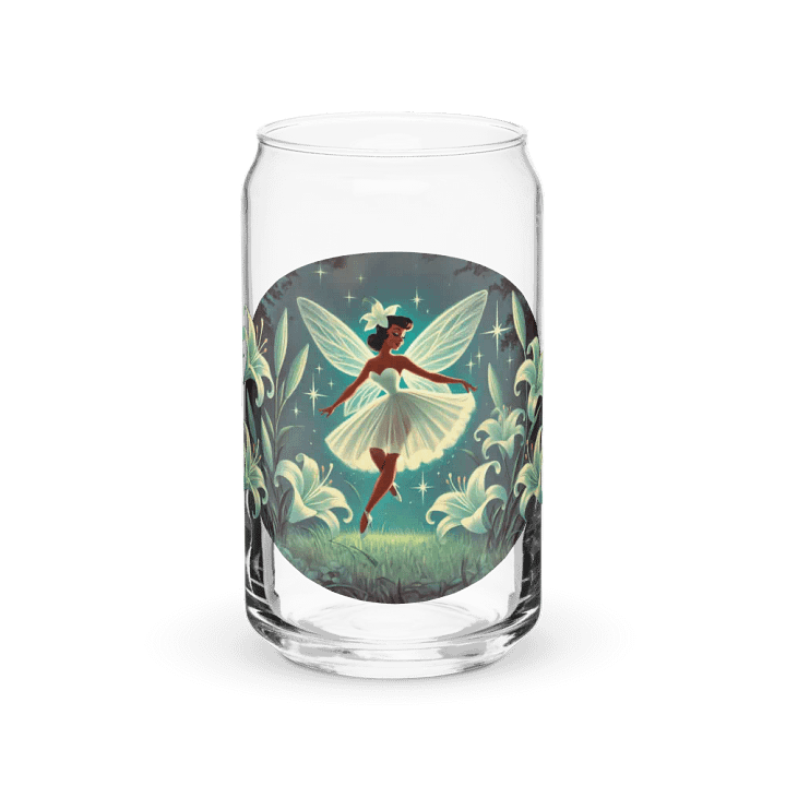Enchanted Lily Fairy Glass with Optional Bamboo Lid and Straw product image (2)