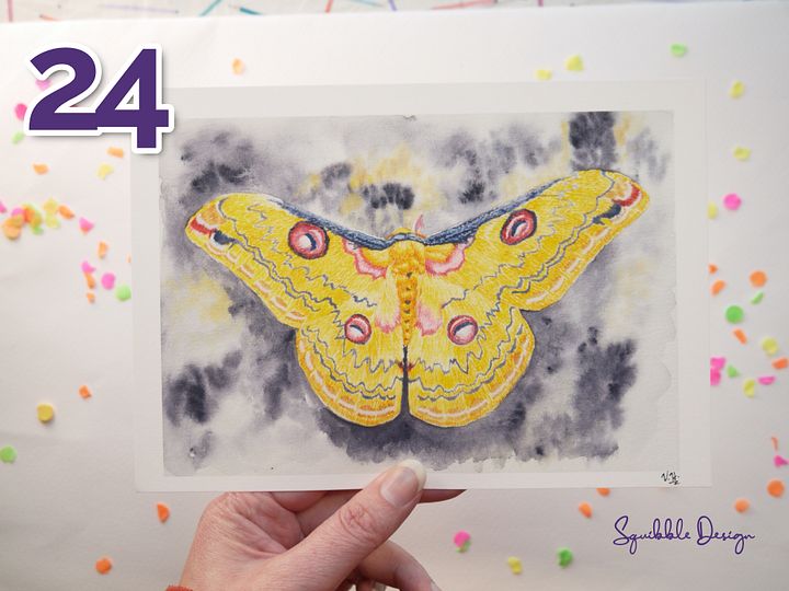 Supporter Print - Yellow Emperor Moth product image (1)