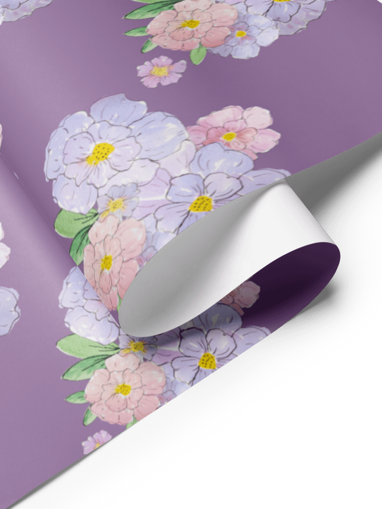 Gingham Blossoms Wrapping Paper Set of 3 Sheets product image (11)
