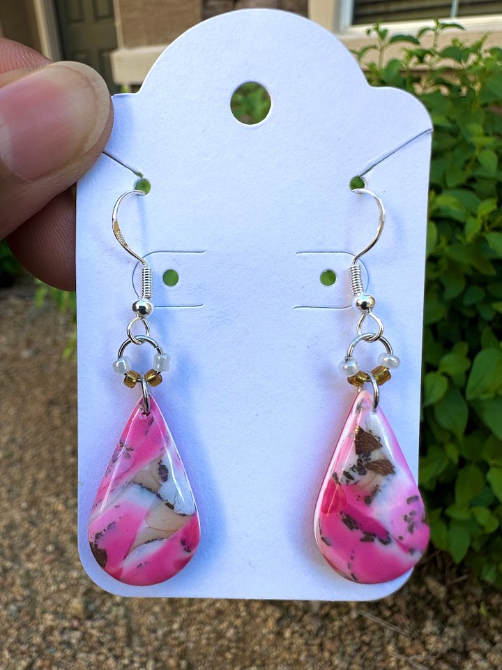 Rhodonite Delight Teardrop Earrings product image (1)