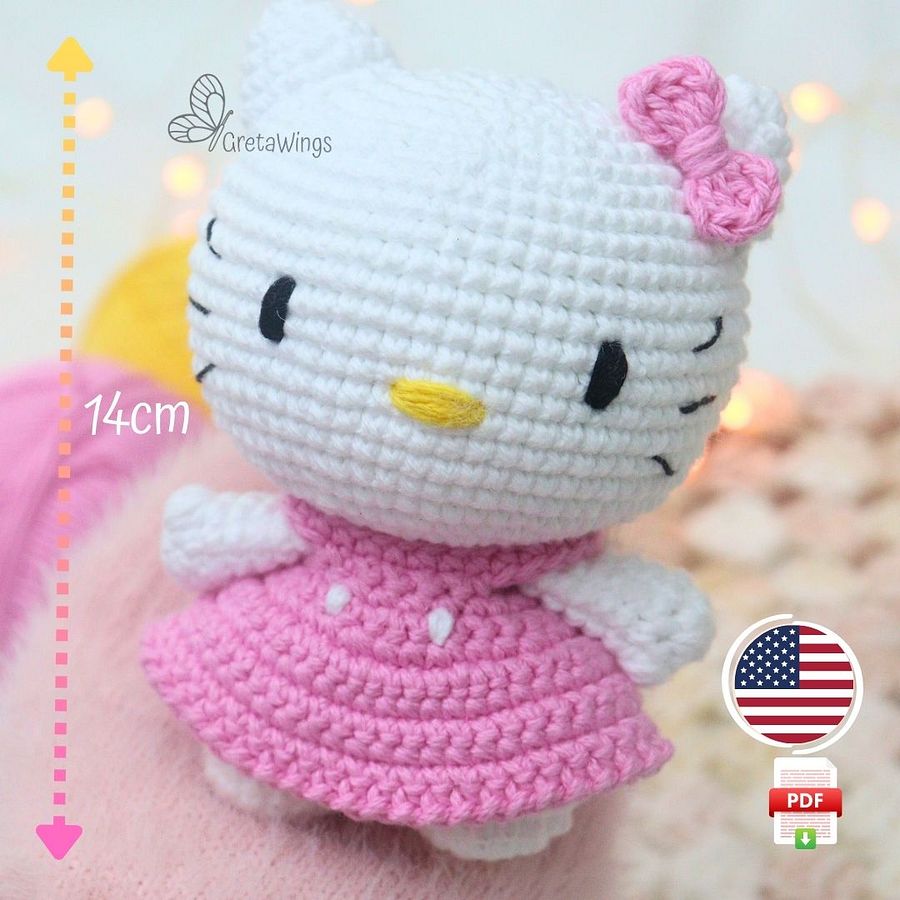 Amigurui Hello Kitty PATTERN, Sanrio family (Digital Download) product image (1)