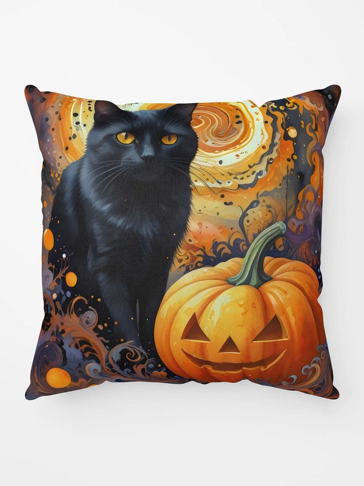 Pumpkins, Paws & Halloween Vibes All-Over Print Pillow product image (1)