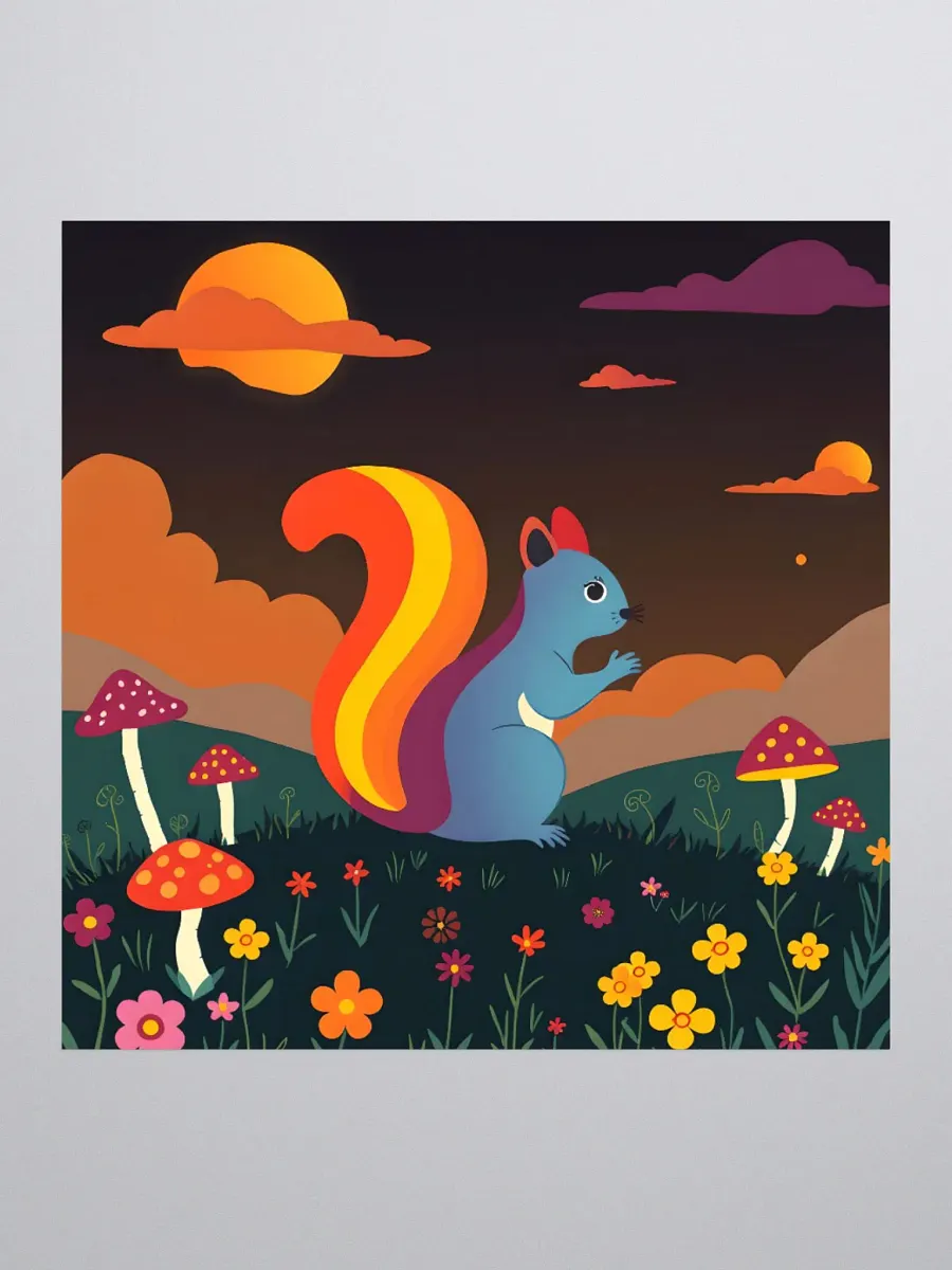 Whimsical Squirrel Kiss-Cut Stickers product image (3)