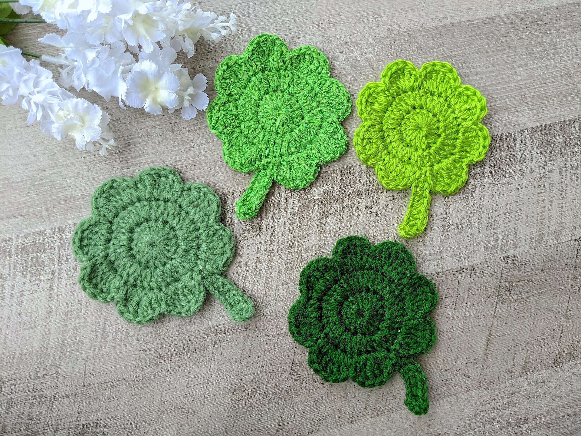 Crochet Clover Leaf Coaster Pattern product image (3)