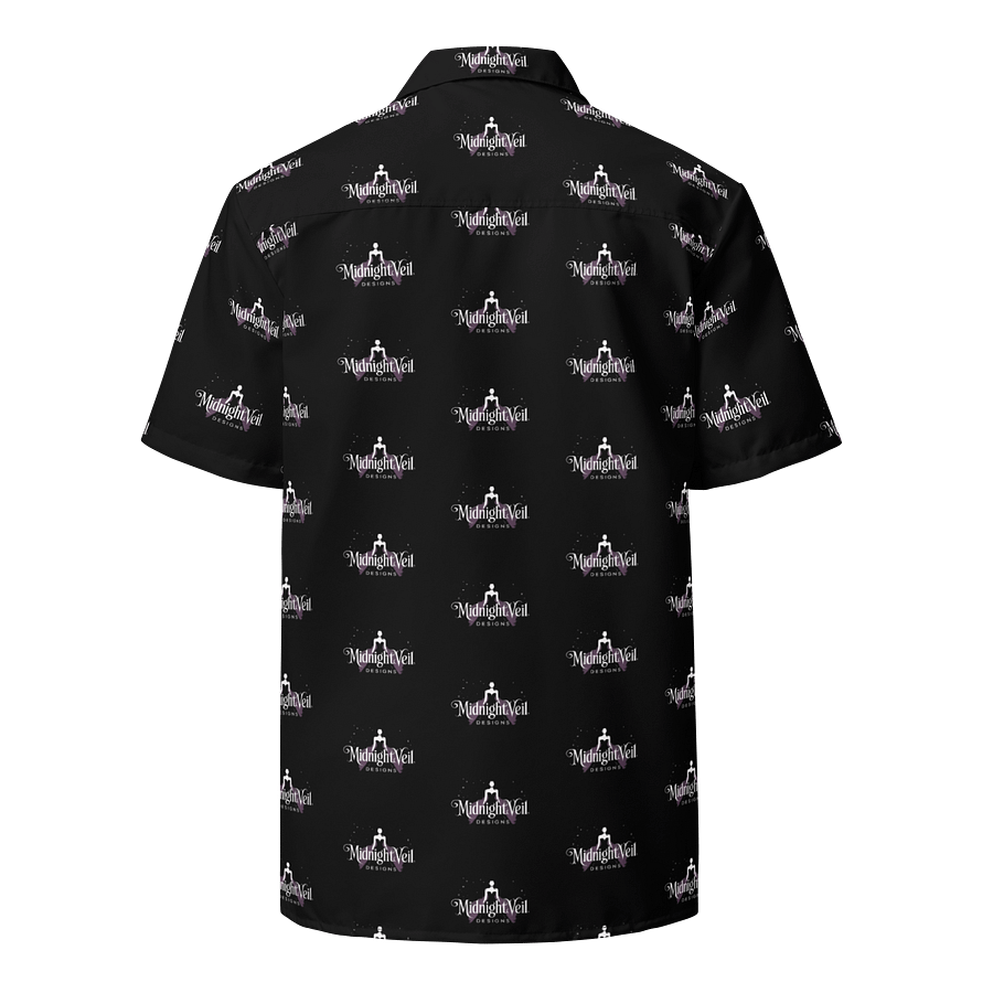 Midnight Veil Designs Gothic Fantasy Unisex Hawaiian Shirt - Black with Ethereal Logo Print product image (2)