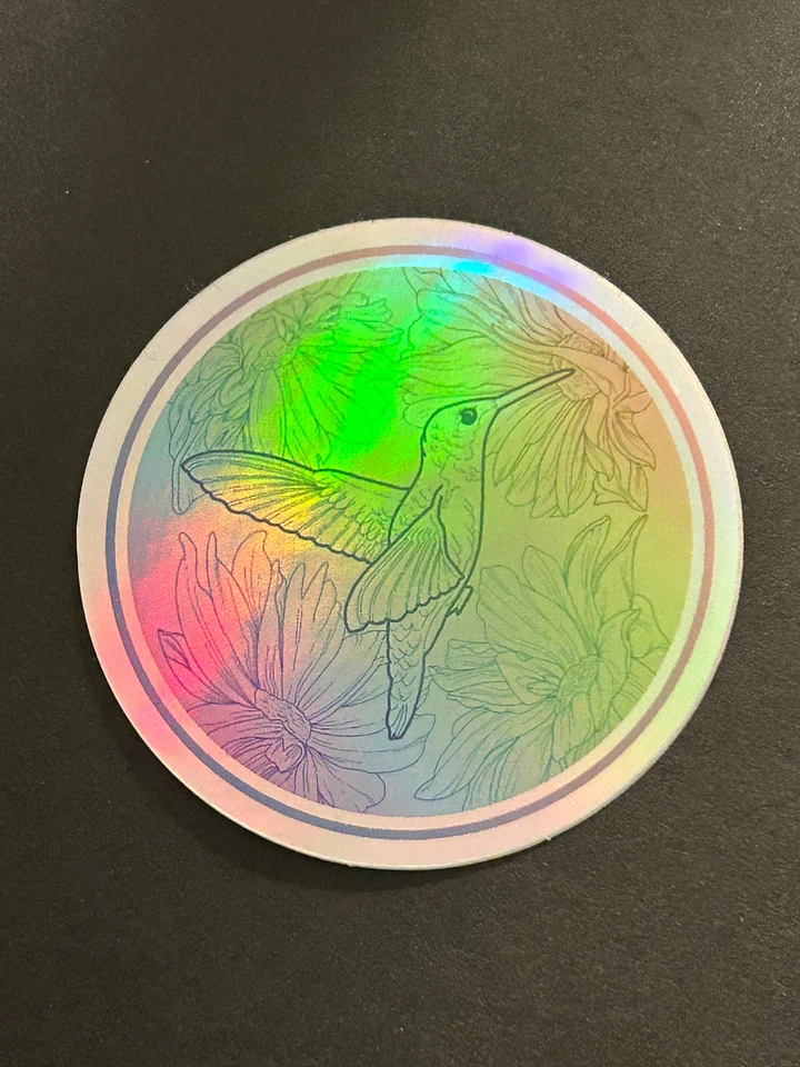 Hummingbird Holographic Vinyl Sticker product image (1)