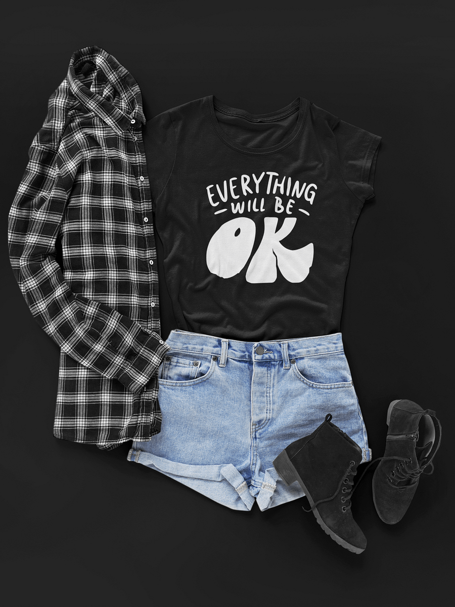 Everything Will Be OK Black Unisex T-Shirt product image (11)