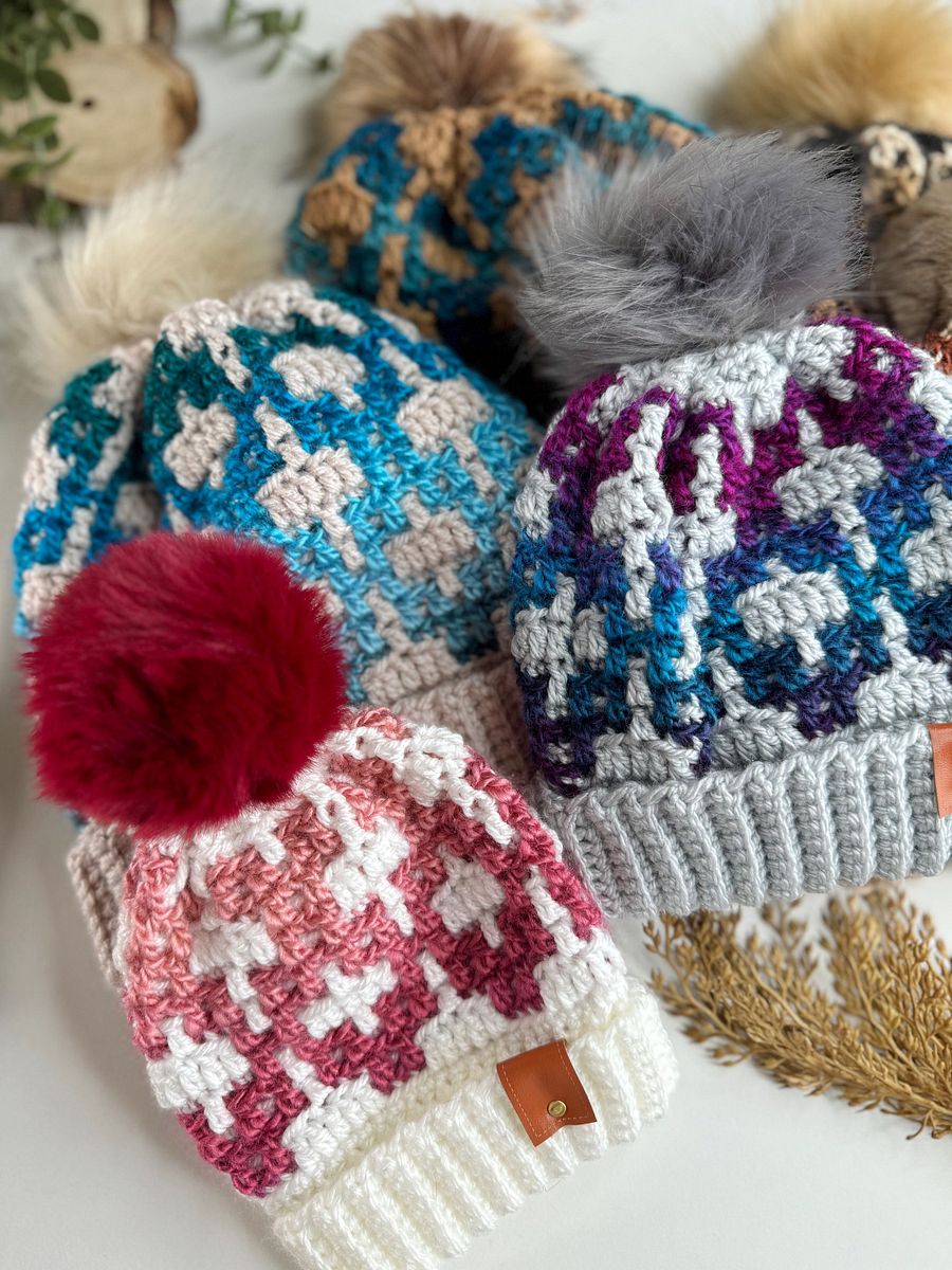 Labyrinth Mosaic Crochet Hat Pattern PDF baby to adult sizes product image (9)