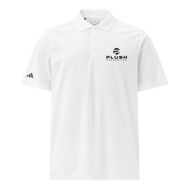Plush Adidas Sport Polo Shirt White product image (1)