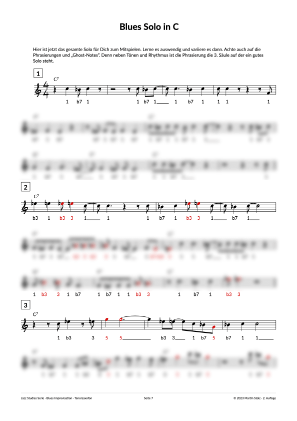 7 Schritte zum perfekten Blues Solo - Tenorsax product image (7)