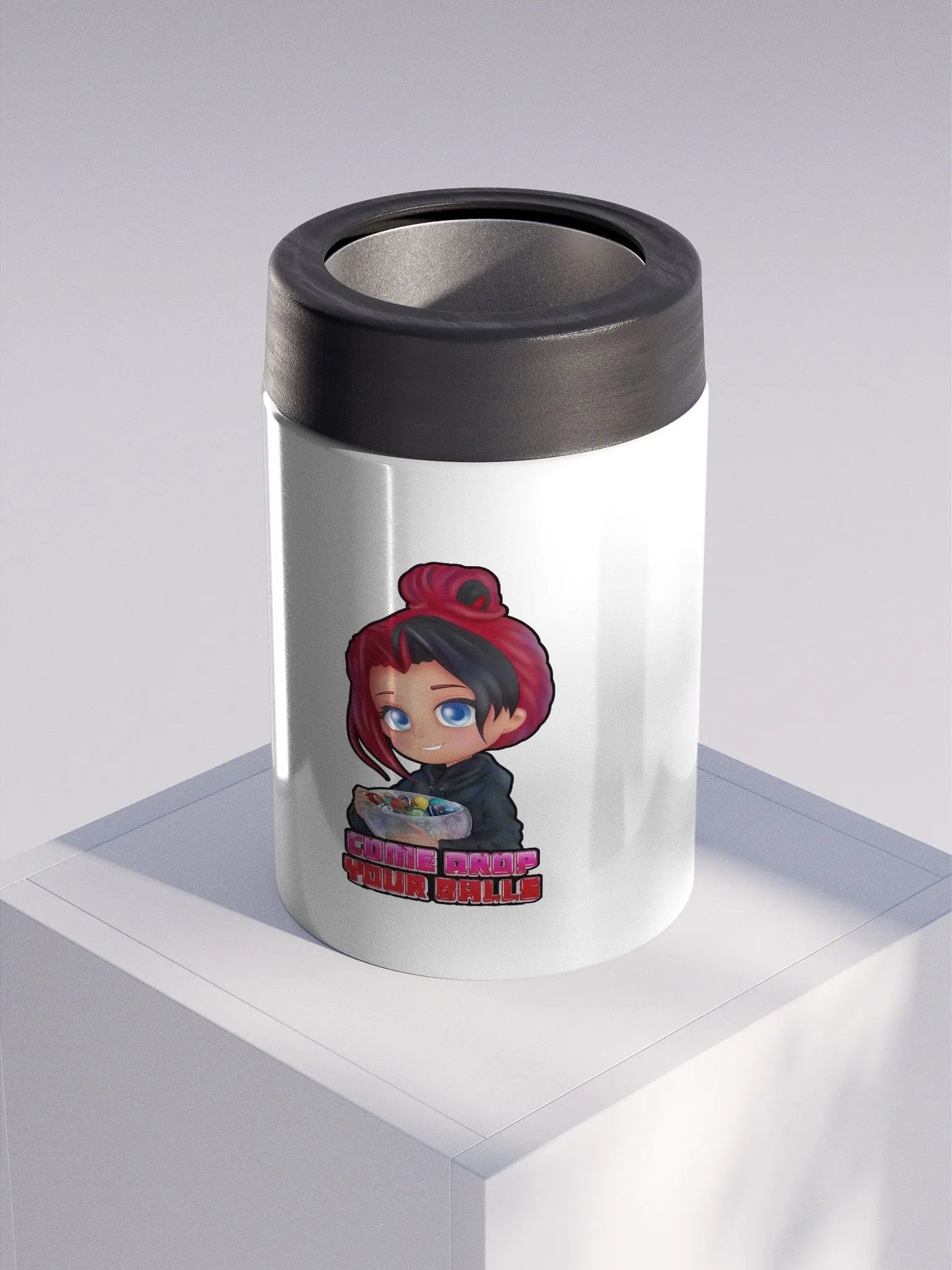 Drop Your Balls Koozie (Pink & Red) product image (3)