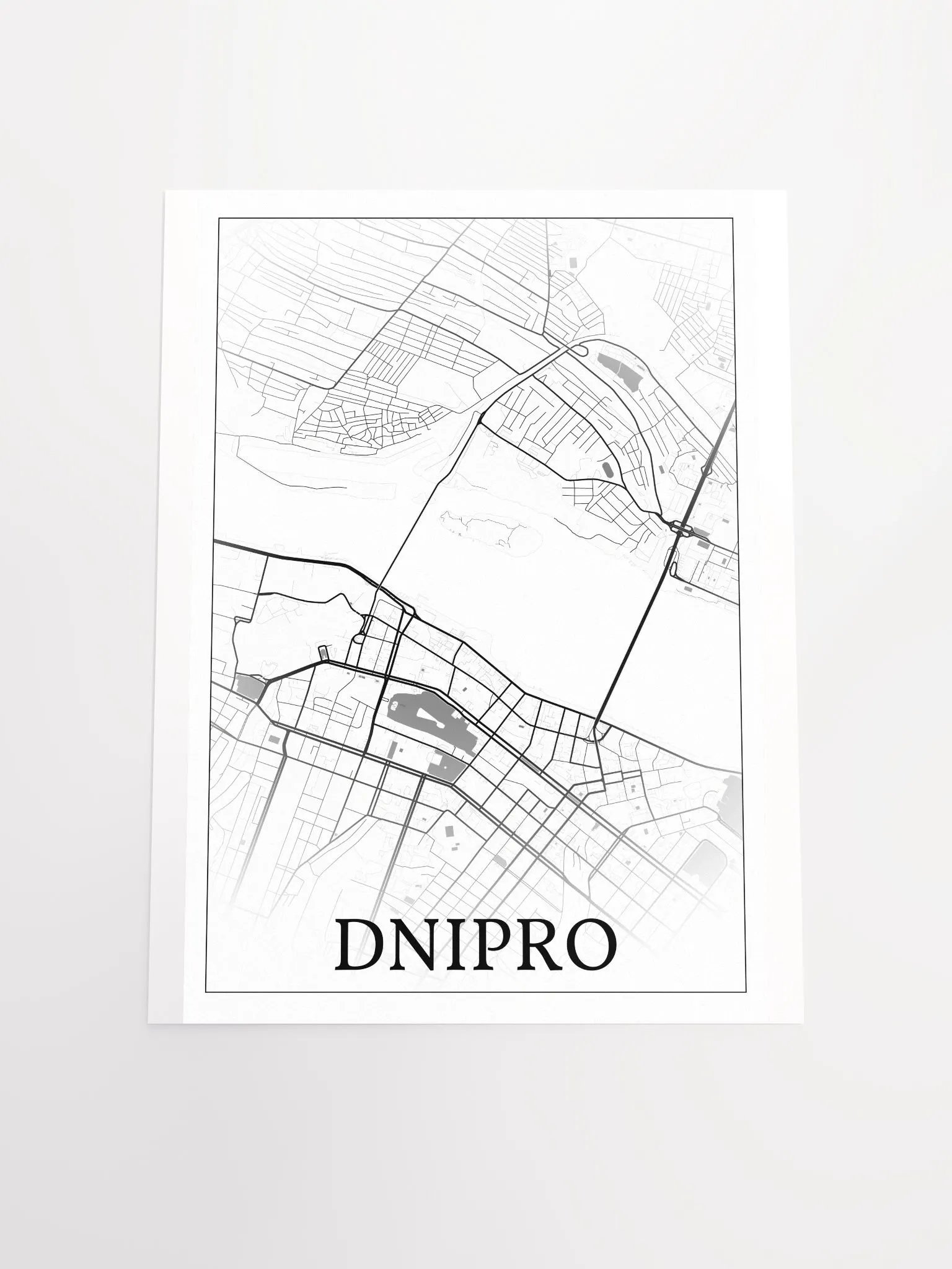 Dnipro, Ukraine, city map print product image (19)