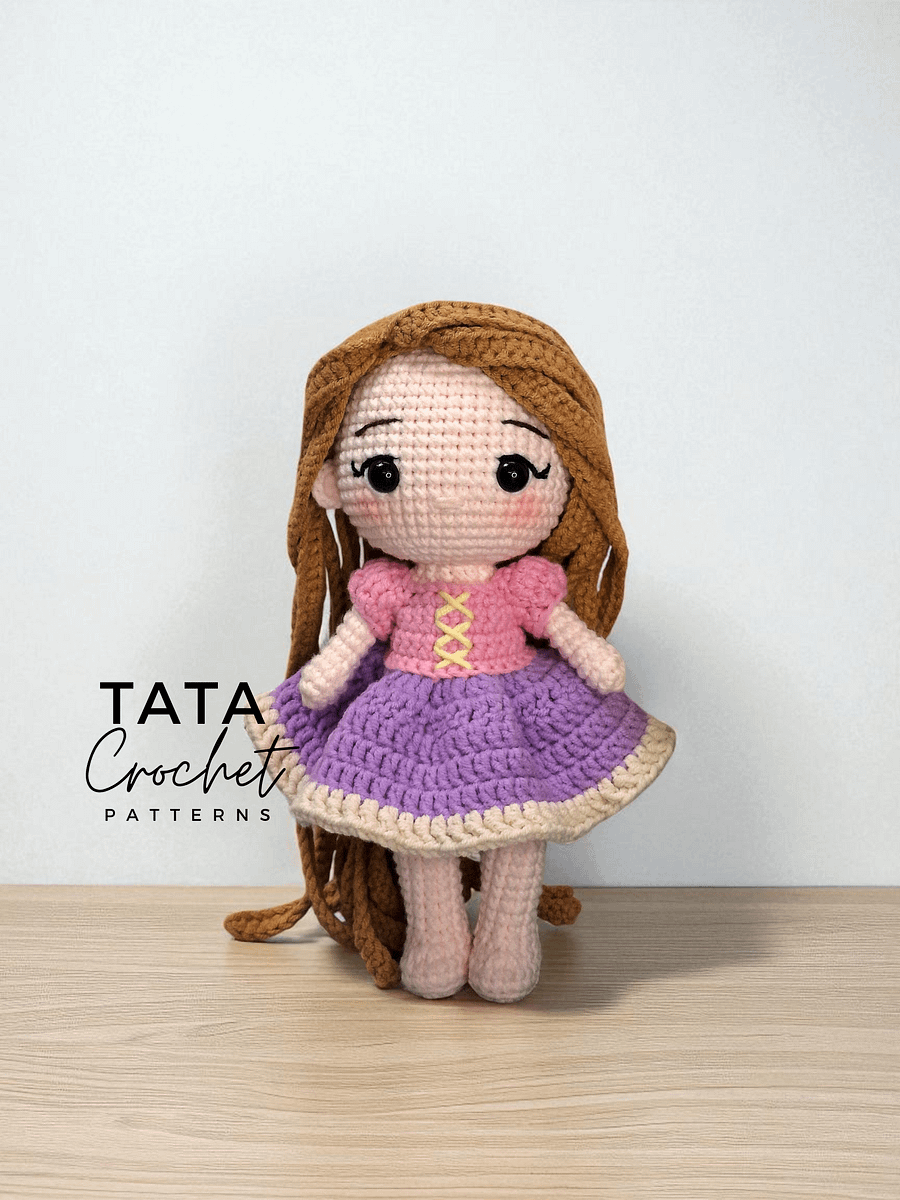 PDF -♡- Doll Dress Up & Transformation -♡- Rapunzel Disney Princess Amigurumi Crochet Pattern product image (7)
