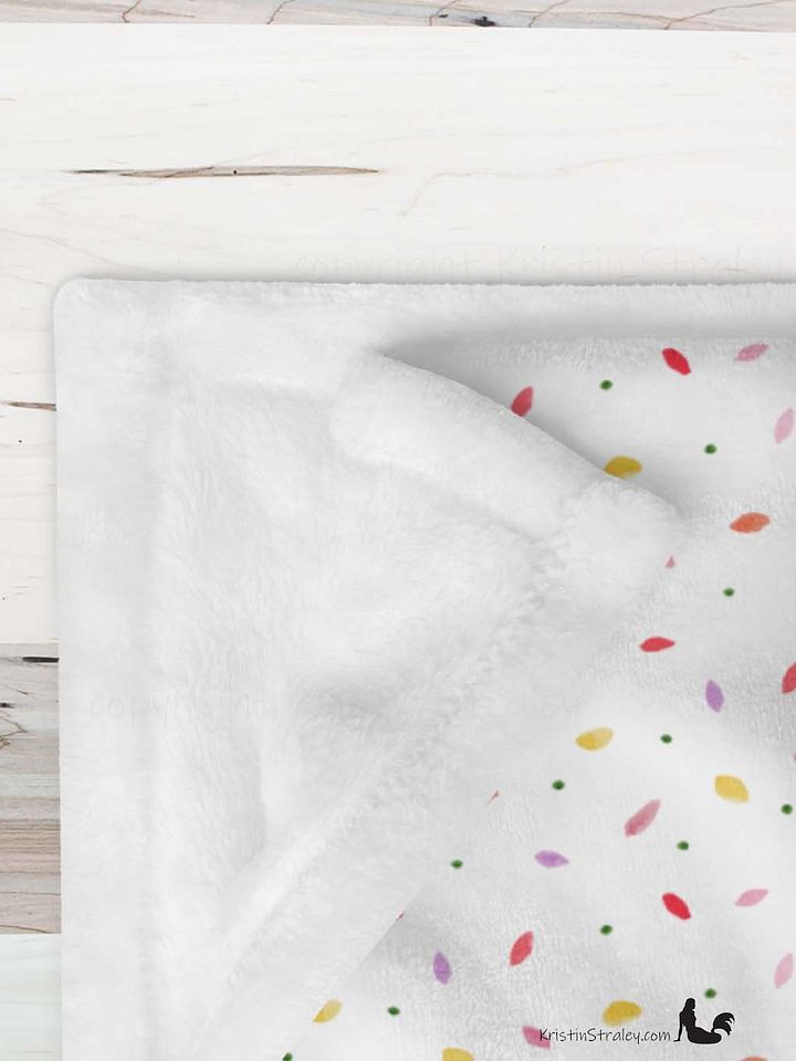 Flower Petal Confetti Fleece Throw Blanket product image (2)