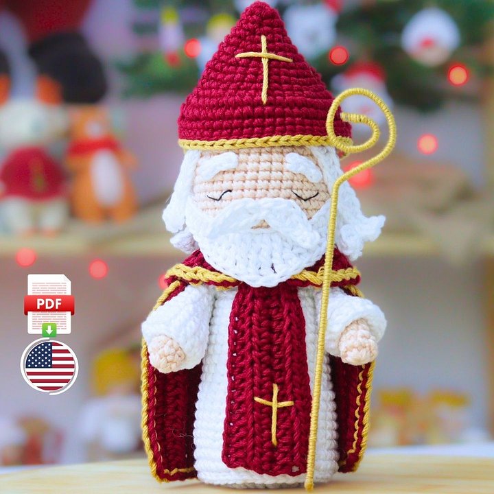 Saint Nicholas of Bari Amigurumi Pattern (Instant PDF Download) product image (1)