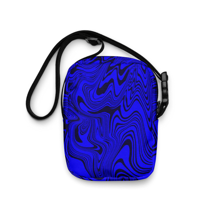 Utility Crossbody Bag - Abstract Blue Swirls product image (1)