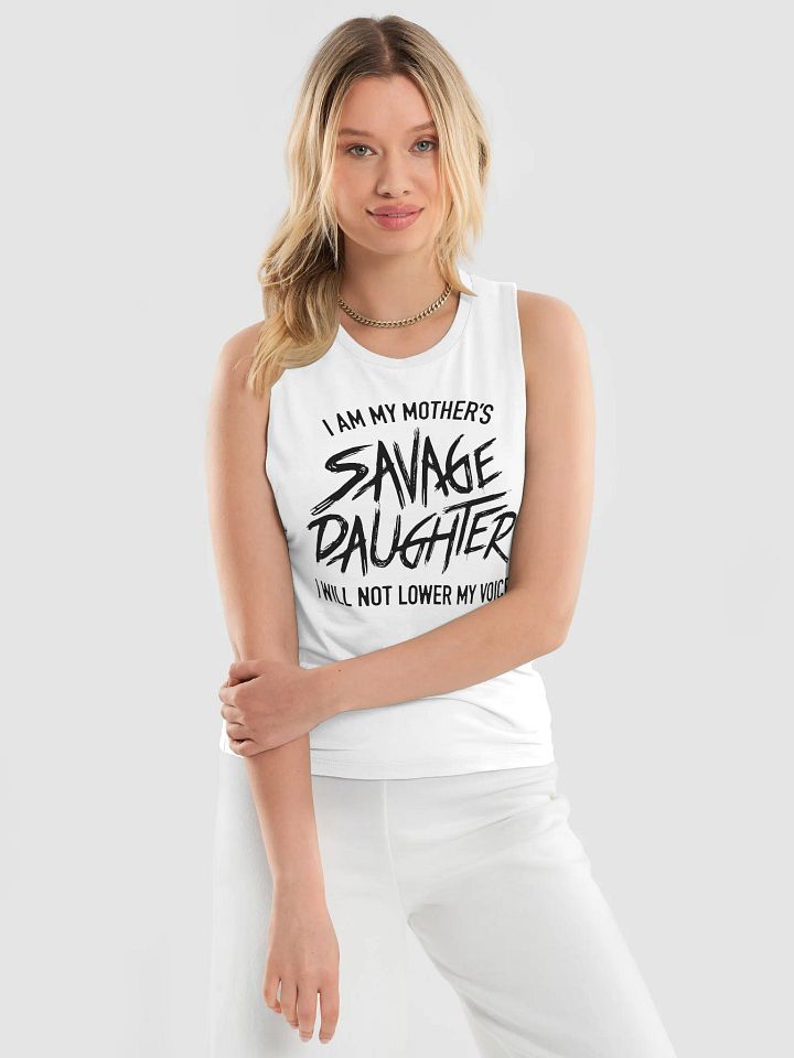 Savage Daughter Women's Flowy Muscle Tank (black print) product image (1)