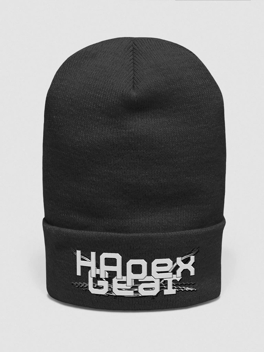 Cuffed Beanie - Embroidered - White HApex Gear White Logo product image (4)