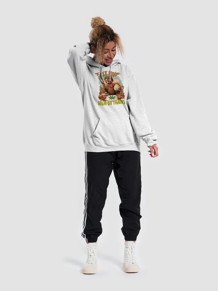 Funny Rasta Turkey Gildan Hoodie | Thanksgiving Weed Gildan Hoodie product image (2)